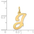 thumbnail image 5 of 14K Gold Polished Fancy Initial Letter J Charm Pendant, 5 of 5