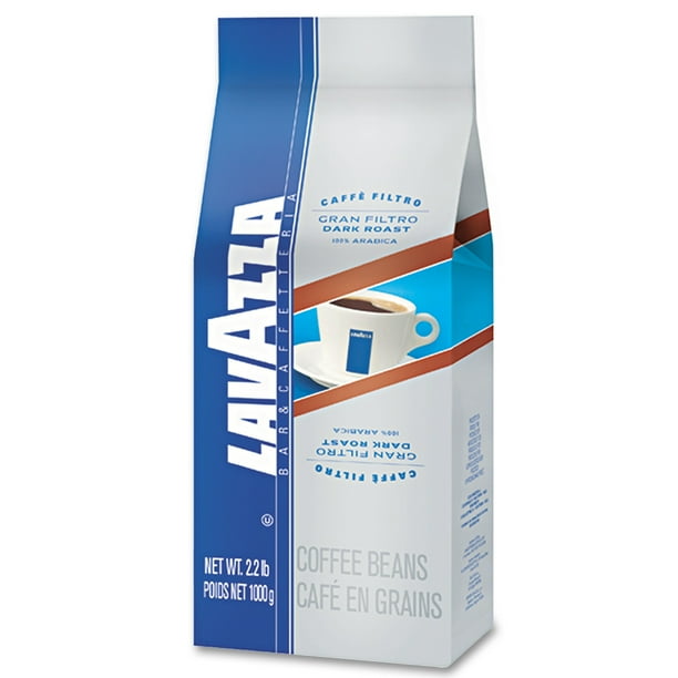 Lavazza Gran Filtro Dark Italian Roast Coffee, Whole Bean, 2.2 lb Bag