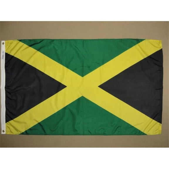 12 in. X 18 in. Nyl-Glo Jamaica Flag