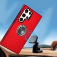 thumbnail image 3 of For Samsung Galaxy S24 Ultra / SM-928 Metal Ring Stand Magnetic Car Mount Hybrid Impact Protective Shockproof Case Cover Red, 3 of 5