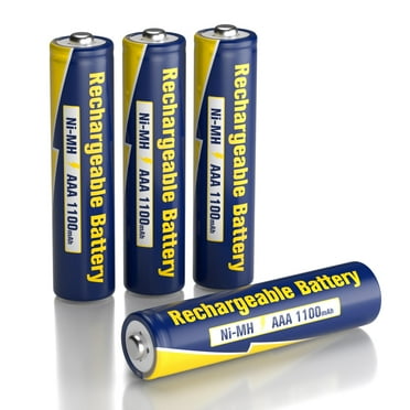 AAA Rechargeable Batteries (4 Pack), 1100mAh Ni-MH Triple a Batteries for LED Light Toys Flashlight