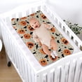 thumbnail image 4 of Halloween Jack O Pumpkins Changing Pad Covers Black Crow Spider Star Diaper Changing Table Sheets for Boy Girl Summer Soft Stretchy Baby Change Table Mats 32''x16'', 4 of 6