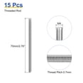 thumbnail image 2 of Uxcell 15Pack M4 x 70mm Fully Threaded Rod Right Hand Threads, 0.7 Thread Pitch, 2 of 6