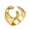C, variant on Alphabet Ring 26 English Letter Ring Golden Adjustable Opening Ring Polished Alloy Lightweitght Finger Jewelry for Parties Dates And Daily Wear