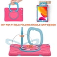 thumbnail image 3 of iPad Mini 5 Case for Kids, iPad Mini 5th Generation Case /iPad Mini 4 Case, Heavy Duty Rugged Shockproof Case with Stand /Hand Grip Holder for iPad Mini 5th/4th 7.9 Inch - Rose/Blue, 3 of 8