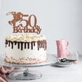 thumbnail image 4 of Decoración para tartas, diseño de Cowboy, 50 cumpleaños, carreras de caballos, color rosa, 4 of 6