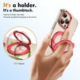 thumbnail image 6 of Magnetic 360° Rotation Ring Stand for iPhone 13 Pro Max Case, Military Drop Protection, Compatible with MagSafe, Non-Yellowing, With Kickstand,Shockproof Anti-fall Phone Case Cover,Red, 6 of 13