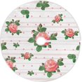 thumbnail image 1 of FMSHPON Beautiful Roses Xmas Christmas Tree Skirt Stand Mat for Holiday Party Decoration Indoor Outdoor 36 inches, 1 of 6