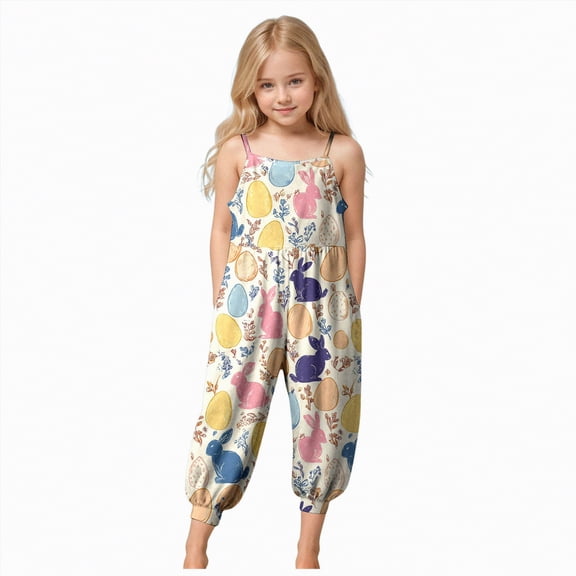 Ymyiu Girls Summer Jumpsuit Girls Jumpsuit Kids Flutter Sleeve Belted Wide Leg Romper One Piece Summer Outfits Size 7-8 Years(Light Yellow, 7-8 Years)