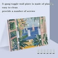thumbnail image 3 of Yayeee Toggle Light Switch Wall Plate 3-Gang 6.37"x4.48" Decorative Outlet Cover, Seaside Leaves, 3 of 7