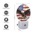 thumbnail image 3 of Night Light Plug into Wall,Dusk to Dawn Sensor Auto-On/Off for Bathroom, Hallway,Kids Room-Bald Eagle Flying Over American Flag Background, 3 of 4