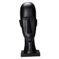 thumbnail image 2 of TISHITA Abstract Human Figurine Head Resin Statue Gift Living Room Office Creative Desk Figure Sculpture for Farmhouse Study Room Bar Black, 2 of 8
