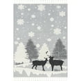 thumbnail image 2 of nuLOOM Jade Holiday Reindeer Tasseled Area Rug, 8' 10" x 12', Light Grey, 2 of 9