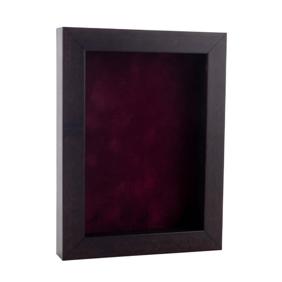 11x17 Brown Walnut Shadowbox Frame - Shadow Box Frame Interior Size 11x17 by 7/8" Deep - Dark Berry