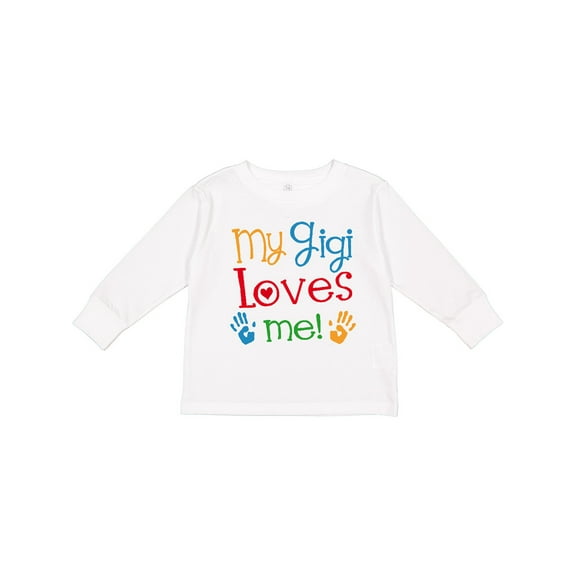 Inktastic My Gigi Loves Me Grandchild Boys or Girls Long Sleeve Toddler T-Shirt