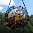 thumbnail image 2 of Personalized Owl Mandala Suncatcher Stained Glass, Owl Mandala Stained Glass Window Hanging Owl Mandala Sun Catchers Indoor Window Décor SW0EY5, 2 of 5