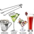 thumbnail image 4 of 3 Pcs Extra Long Stainless Steel Mixing Spoons with Spiral Pattern, Bar Tools for Cocktail Shaker & Bartending, 4 of 5