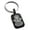 Black, variant on Stainless Steel Floral Hamsa Hand of Fatima Engraved Small Rectangle Dog Tag Charm Keychain Keyring