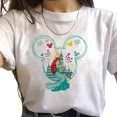 thumbnail image 2 of Camisetas informales de algodón con dibujos animados de Disney para niñas, princesas y sirenas, de Mickey Mouse, para niños, ropa de moda para niños de Disneyland, camisetas para bebés, 2 of 5