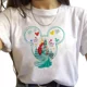thumbnail image 2 of Camisetas informales de algodón con dibujos animados de Disney para niñas, princesas y sirenas, de Mickey Mouse, para niños, ropa de moda para niños de Disneyland, camisetas para bebés, 2 of 5