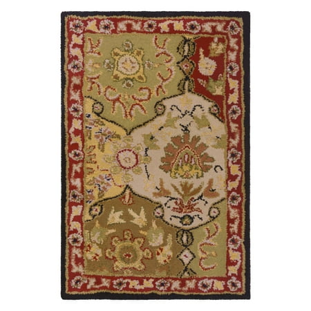 Surya Caesar Red/Olive Block Area Rug