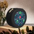 thumbnail image 6 of Naloa Christmas Round Jewelry Box, Travel Jewelry Organizer, 3.9 x 3.9 x 2in Jewelry Storage Box for Women-Black, 6 of 7
