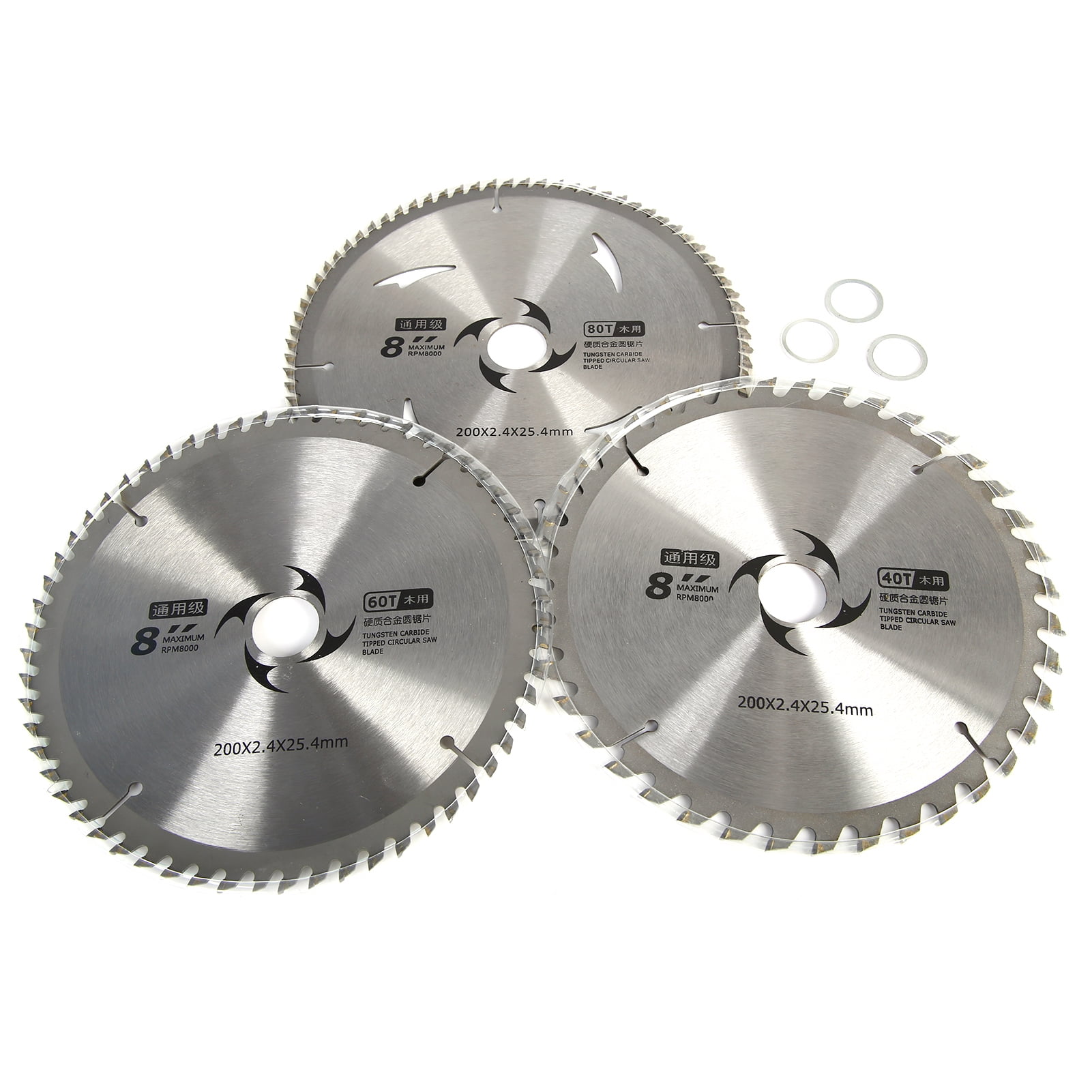 200mm Carbide Tipped Circular Saw Blade For Wood Cutting 40 Tooth Woodworking 