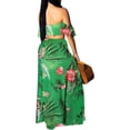 thumbnail image 2 of EASYBRA Womens Sexy Two Piece Vacation Set Sleeveless Top Long Split Maxi Skirt Beach Cover Up Outfit, 2 of 5