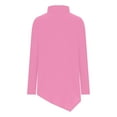 thumbnail image 6 of QUYUON Winter Sweatshirts for Women Deals Womens Cute Sweatshirts Polyester Long Sleeve Crew Neck Solid Pullover Tops Style S-1126 Breathable Ladies Blouses Oversized Fit Shirts Pink S, 6 of 6