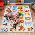 thumbnail image 5 of SARAG 4x5ft Children's Puzzle Rug Children's Game Rug Animal Rug ABC Educational Rug Pad Children's Area Rug Non-Slip Game Rug Children's Game Alphabet Rug, Blue, 5 of 9