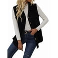 thumbnail image 3 of Gilets en Velours Côtelé pour Femmes, Gilet Sans Manches à Boutons, Veste Décontractée, 3 of 9