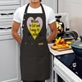 thumbnail image 4 of 2 Pack Adjustable Bib Apron for Cooking - Heart Design with Pink & Yellow Colors 2 Pockets Perfect for Men & Women Chefs, 4 of 6