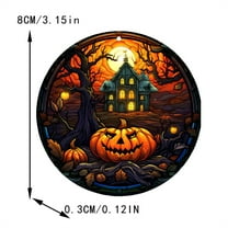 Cheapark Halloween Pumpkin Bat Round Hanging Decoration Ghost Festival Party Door Number Hanging Decorationsuitable For Home Garden Kitchen Bar Cafe Restaurant Garage Wall Decor (Pumpkin)