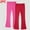 Black, variant on Girls Leggings Yoga Flared Cut 2 Pack Elastic Waist Solid Daily Kids Long Pants for 3-14Years