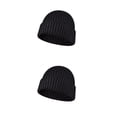 thumbnail image 3 of Sonducket Gorro para adultos, gorros gruesos para adultos, gorros artesanales de punto, gorros para el invierno gris carbón 2Conjunto, 3 of 6