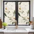 thumbnail image 3 of Vintage Floral Spring Window Privacy Film, Farmhouse Botanical White Flowers Static Cling UV Sun Blocking Tint Film Heat Control Windows Films for Bedroom Bathroom, Window Stickers 17.7"x39.3", 3 of 8