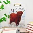 thumbnail image 5 of FMSHPON Highland Cow Clipboard Hardboard Wood Nursing Clip Board and Pull for Standard A4 Letter 13x9 inches, 5 of 7