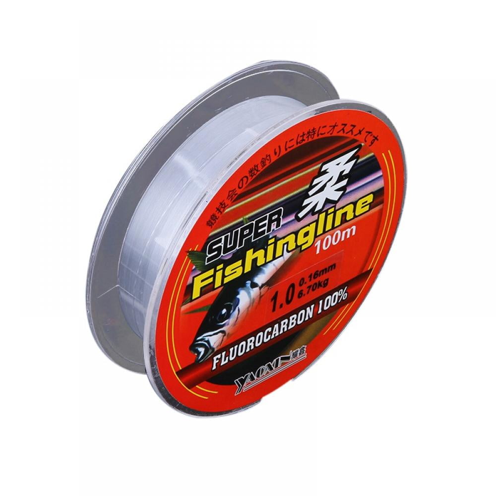 100m Spool Crystal Clear Red SMOOTH FISHING LINE For Outdoor Fishing 