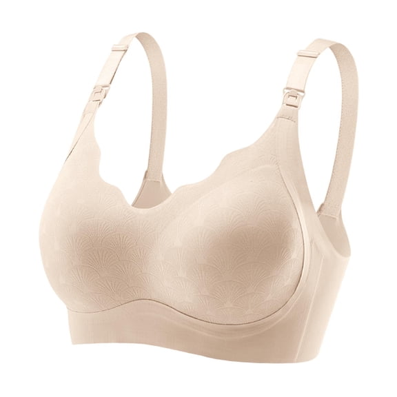Lixiuxyad Lift Bras for Women Push up Women's Comfortable And Transparent Shoulder Strap Cordless Backless Spongeless With Convertible Shoulder Straps