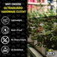 thumbnail image 2 of BOEN Plastic Mesh Hardware Netting, Tree Guard Barrier from Rabbits, Deer and Rodents, Deck Guard, Indoor or Outdoor Balcony Safety Net for pet or Child (3' x 25', Black), 2 of 7