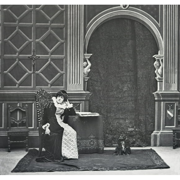 Mary Queen Of Scots Reenactment Of I Can Hear The Rain Majic Lantern Clide Circa 1900 by John Short / Design Pics (16 x 15)