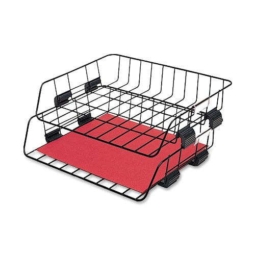 fellowes wire stacking letter tray steel rubber fel62112 stacking letter trays