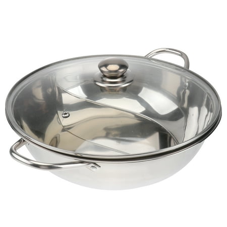 

Multifunctional Induction Cooker Pot Stainless Steel Dual Hot Pot Cookware Cooking Pots with Lid (32cm)