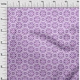 thumbnail image 2 of oneOone Cotton Jersey Purple Fabric Artistic Floral & Octagon Shape Geometric Sewing Material Print Fabric By The Yard 58 Inch Wide, 2 of 4