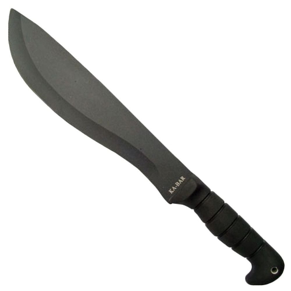 KA-BAR 16.5" 1085 Carbon Bowie Machete, Kraton Handle with Sheath, Black