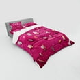 thumbnail image 3 of Ambesonne Nautical Bedding Set 3 Pcs, Seashells Vintage, Twin XL, Cream and Fuchsia, 3 of 3