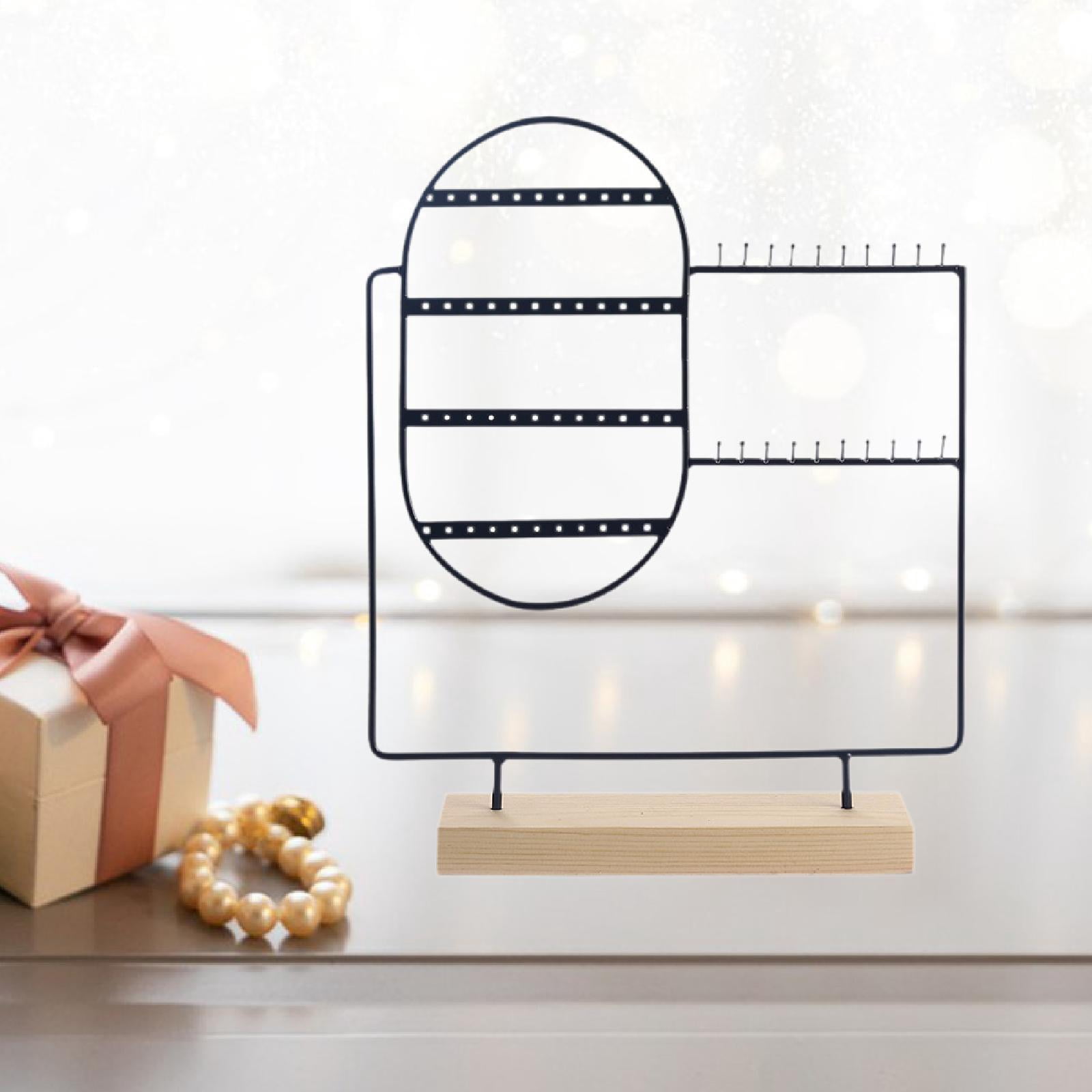 Segolike Jewelry Organizer Earring Organizer Rack Showcase Metal Frame Jewelry Hanger Jewelry Display Rack for Bangle Earrings Pendant Black