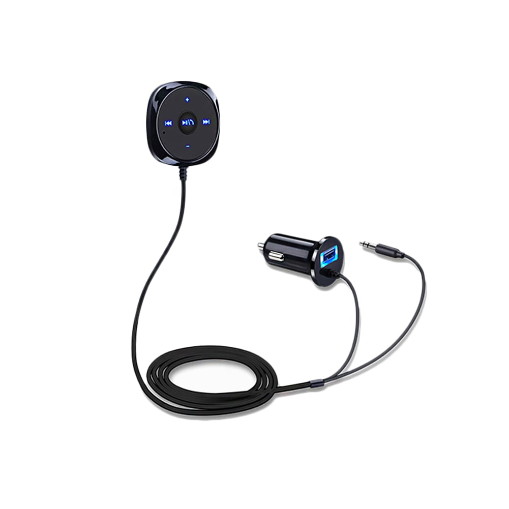 Auto Hands Free Bluetooth Wireless Car AUX Audio Receiver FM Adapter USB Charger 