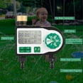 thumbnail image 3 of Riwcyla Digital Automatic Watering Timer with 2 Hose Connectors Programmed Garden Irrigation Timer Sprinkler Intelligent Irrigation Controller for Lawn Farmland Courtyard Greenhouse, 3 of 6