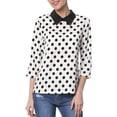 thumbnail image 5 of Unique Bargains Women's Blouses 3/4 Sleeves Solid Office Work Tops M White, 5 of 7